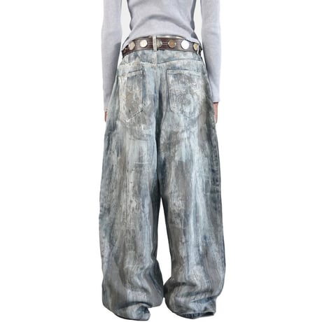 ETERNAL LOVE / TUNDRA PAINTED BAGGY DENIM