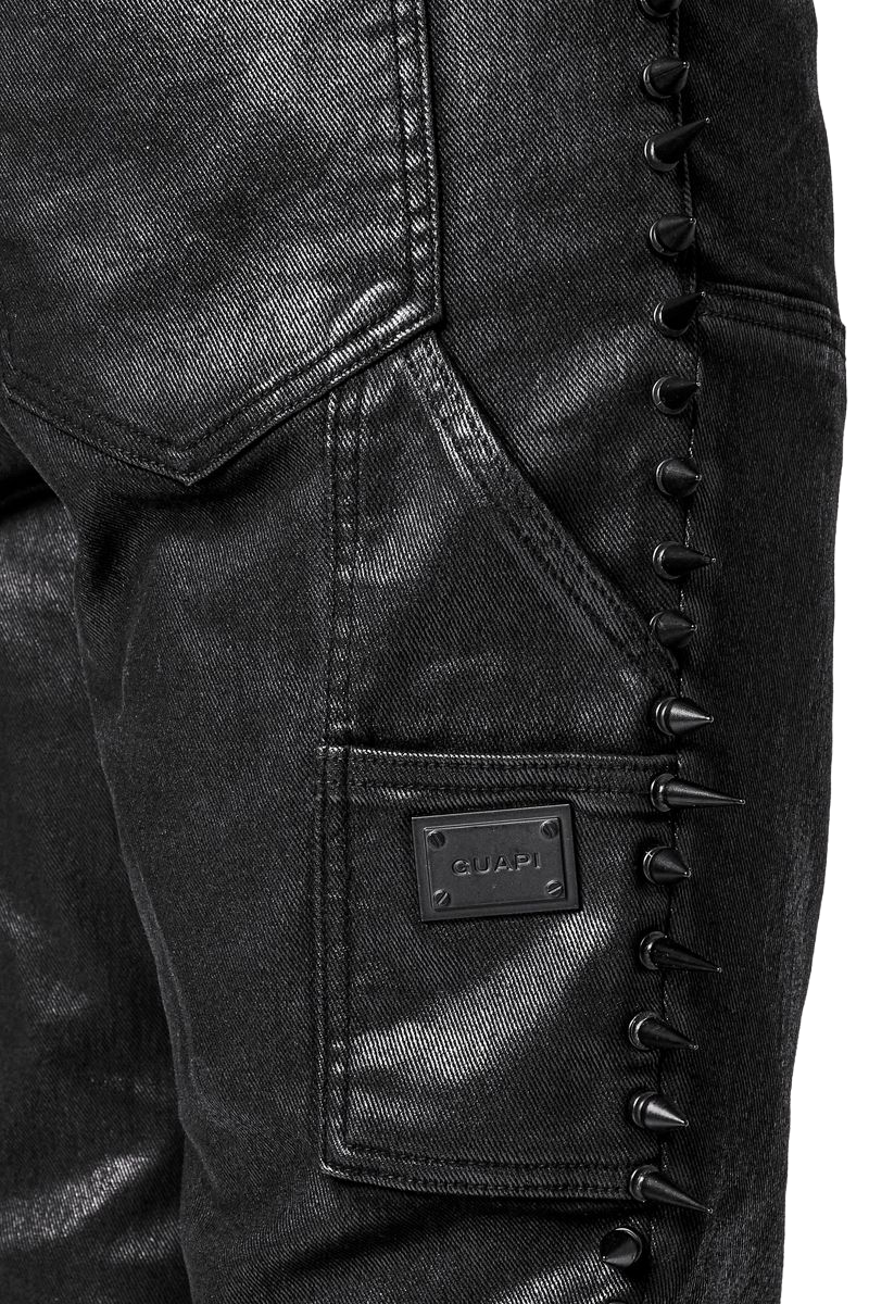 GUAPI ブラックレザーデニム 32 GUAPI ブラックレザーデニム 32 GUAPI DENIM PANT デニムパンツ