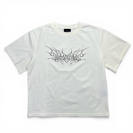 unconscious / GOTHIC TRIBAL LOGO T-SHIRT / Bone White