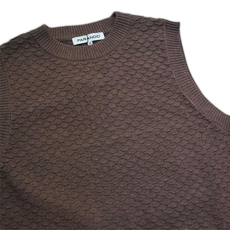 【ラスト1点】PARANOID / KNIT VEST / BROWN