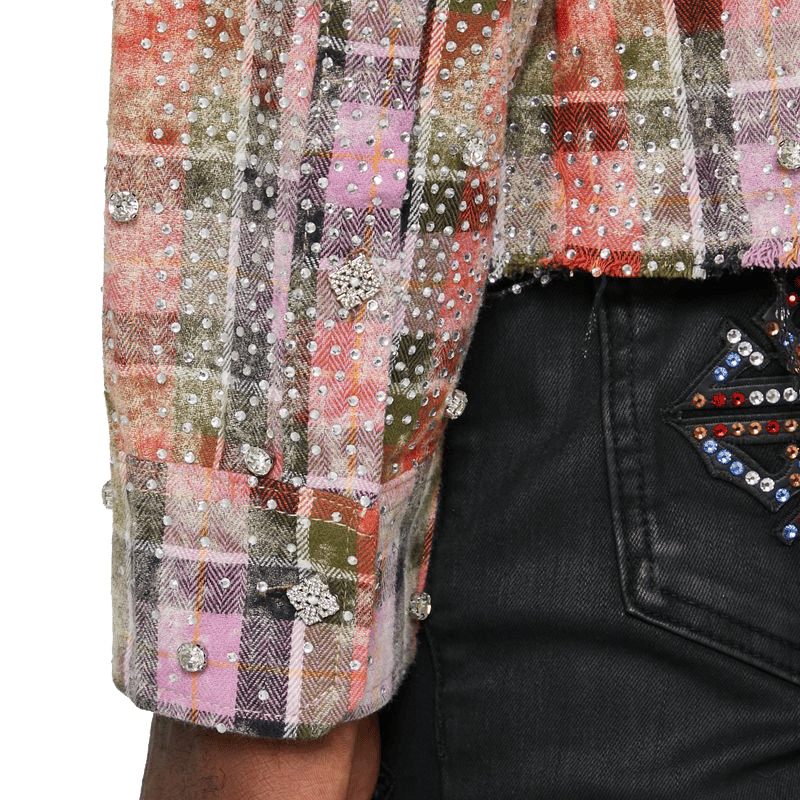 GUAPI / Blush Pink Rhinestone Flannel | PLUG