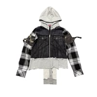 RECKLESS SCHOLARS / RE:WORK DENIM FLANNEL TRYCKER / BLACK