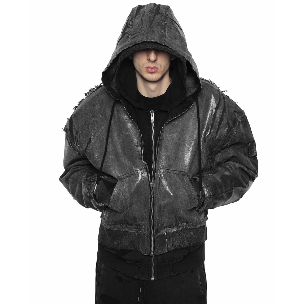 RACER WORLD WIDE / WAXED DENIM BOMBER JACKET /