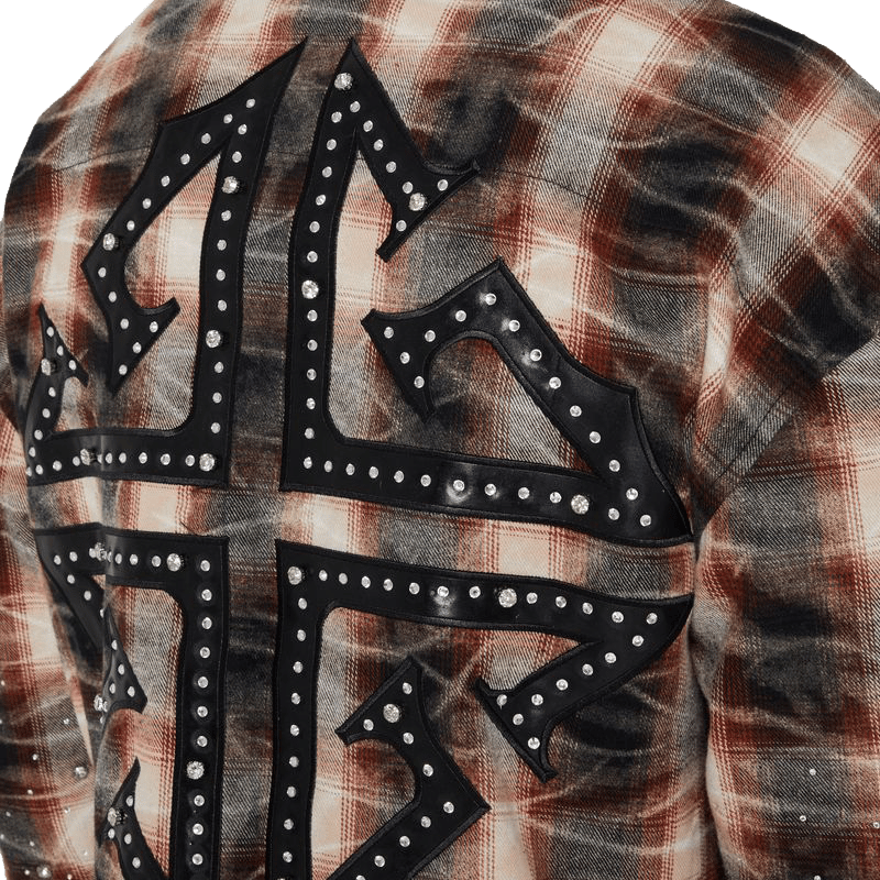 GUAPI / Mocha Rhinestone Flannel | PLUG