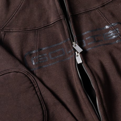 【ラスト1点】GOLDIE / Gc Cocoon Washed Zip Hoodie / BROWN