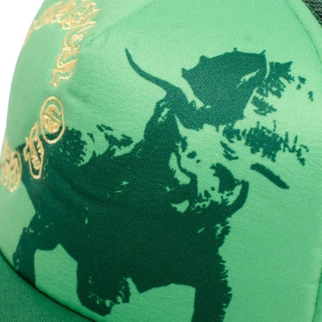 EREHWON STUDIO / HEAVEN ON EARTH TRICERATOPS HAT / GREEN