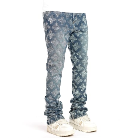 【ラスト1点】GUAPI / VINTAGE BLUE EMBELLISHED DENIM