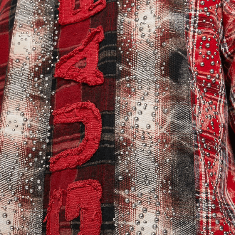ラスト1点】GUAPI / Blood Red Patch Flannel | PLUG