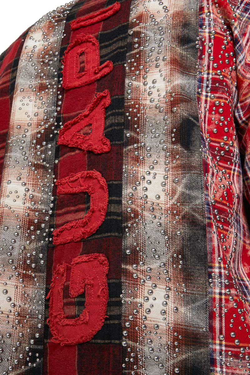 ラスト1点】GUAPI / Blood Red Patch Flannel | PLUG