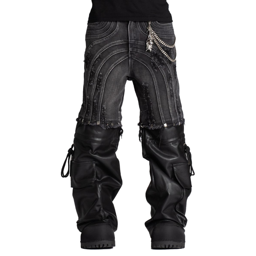 パンツ GUAPI OBSIDIAN WAXED CONVERTIBLE DENIM Obsidian Black Waxed Premium Denim V2 - Guapi Clothing