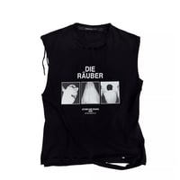 HYACYN / Eet T-Shirt Black Cotton Distressed Raeuber