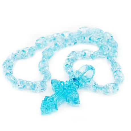 EL Jewlry / HEM CROSS PENDANT & EL CHAIN / BLUE