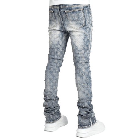 【ラスト1点】GUAPI / AQUA BLUE EMBELLISHED DENIM