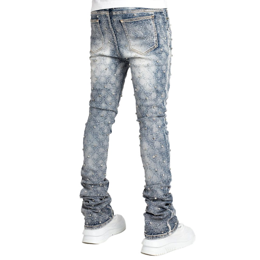 GUAPI / AQUA BLUE EMBELLISHED DENIM | PLUG