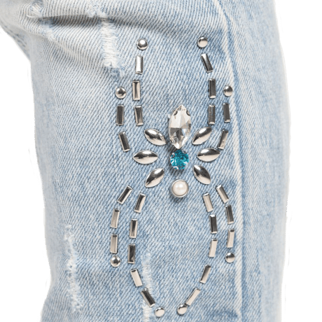 【ラスト1点】GUAPI / Aqua Blue Spider Denim