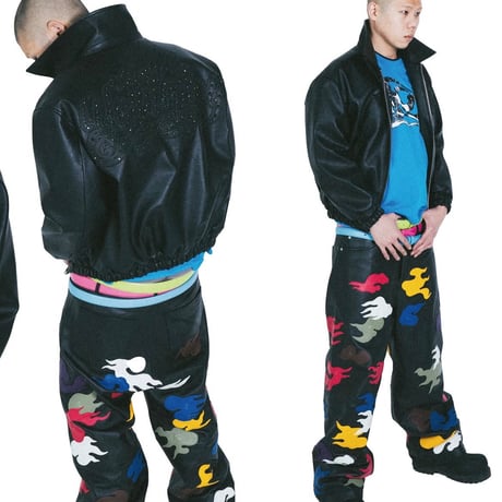 HOUSE NEVER DIES / CLOUD LEATHER PANTS /BLACK