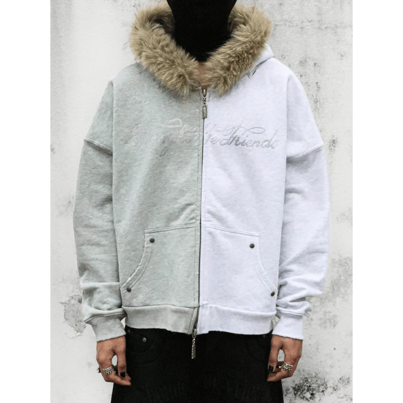 Thought We Friends / Nyra Zip-up Jacket with De