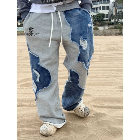 GROUTURE / ERODED DENIM SWEATS