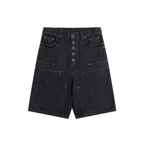 Thought We Friends / Rexel Double Knee Work Jorts / BLUE