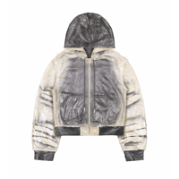 RACER WORLD WIDE / WAXED DENIM BOMBER JACKET / BEIGE
