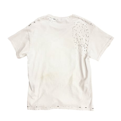 HYACYN / Eet T-Shirt Off-White Cotton Stains Distressed Sturm und Drang