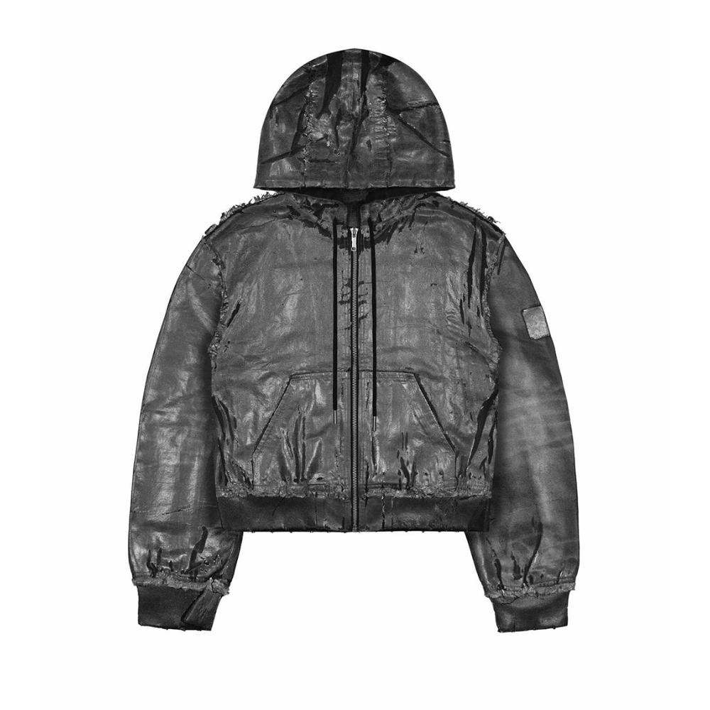 ジャケット・アウター NO MASS PROD Wax Denim Bomber Jacket RACER WORLD WIDE / WAXED DENIM BOMBER JACKET /