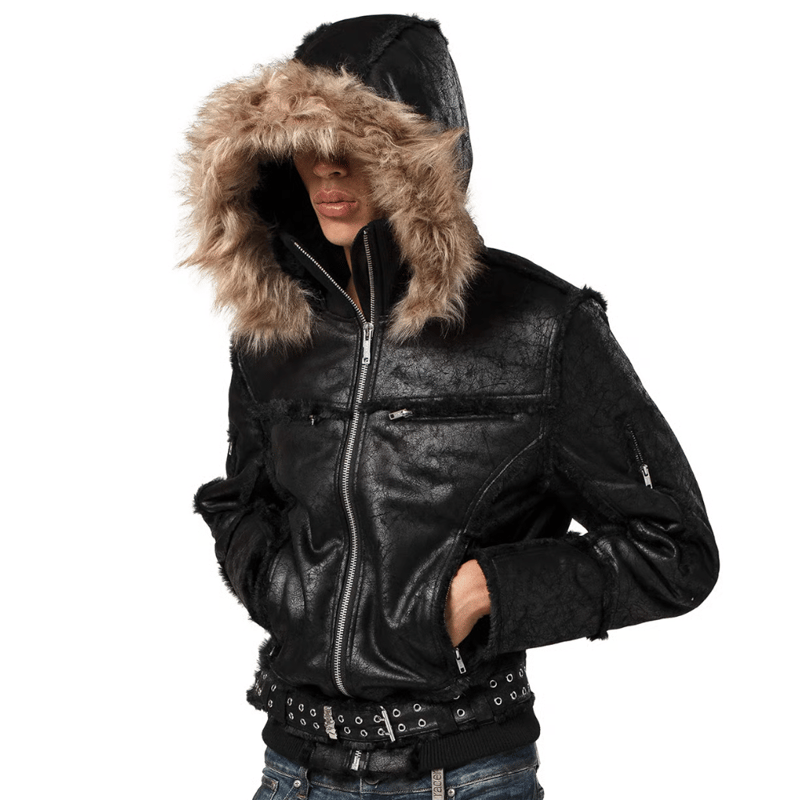 RACER WORLD WIDE / SHEEPSKIN JACKET / BLACK | PLUG