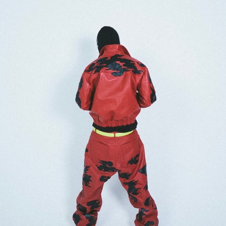HOUSE NEVER DIES / CLOUD VARSITY JACKET / RED