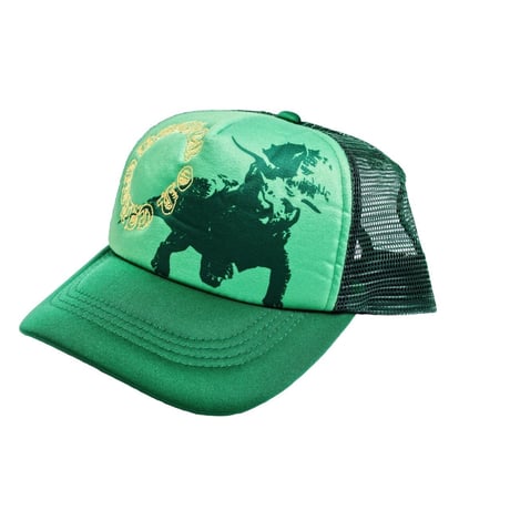 EREHWON STUDIO / HEAVEN ON EARTH TRICERATOPS HAT / GREEN