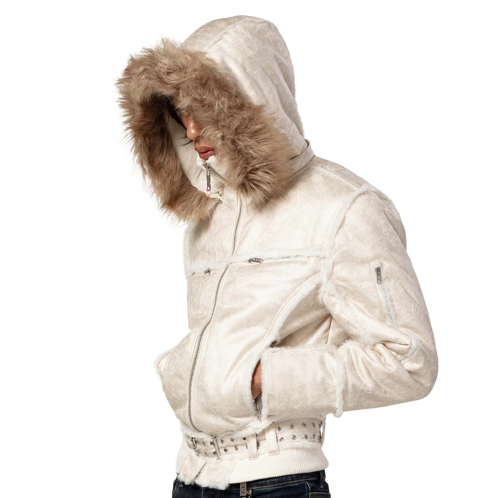 RACER WORLD WIDE / SHEEPSKIN JACKET / WHITE | PLUG