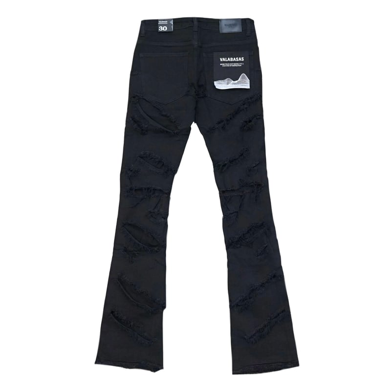 VALABASAS バラバサス ダークグレー スキニーデニム 30 VALABASAS(バラバサス) / SKYLINE/DENIM SUPER STACKED/ブーツカット