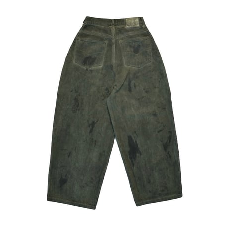 【ラスト1点】ETERNAL LOVE / DARK SAGE STAINED BAGGY DENIM