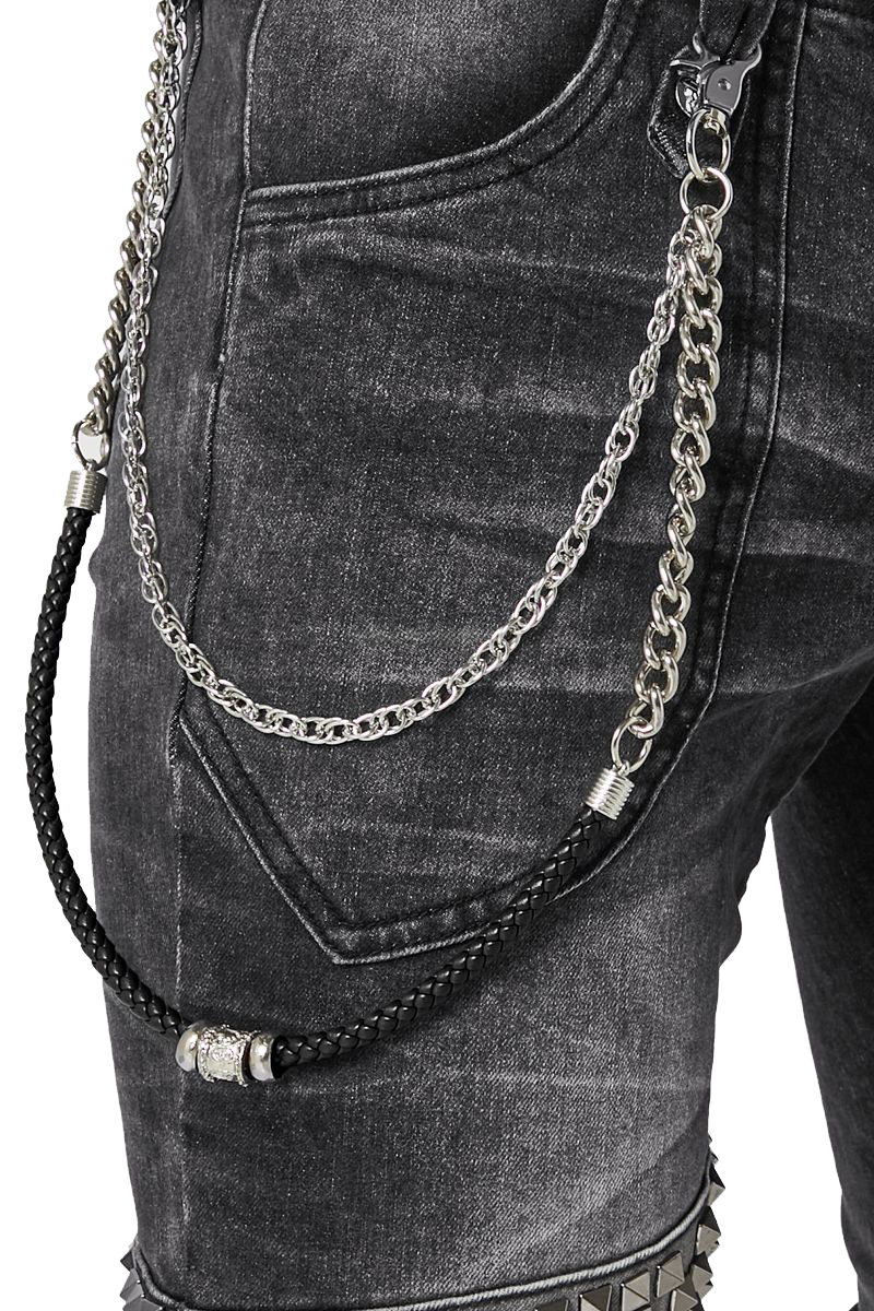 新品GUAPI OBSDN BLK DISTRESSED RAVER DENIM GUAPI DENIM PANT デニムパンツ (GUAPI/デニム・ジーパン) DISTRESSED