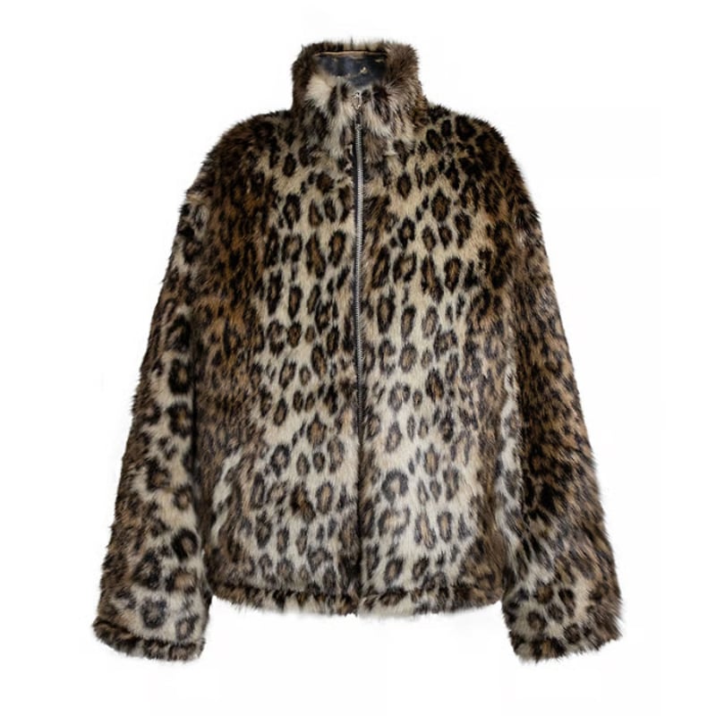 McDavid イタリア製 レオパード ラムスキン ファージャケット 38y2k McDavid イタリア製 レオパード ラムスキン ファージャケット 38y2k