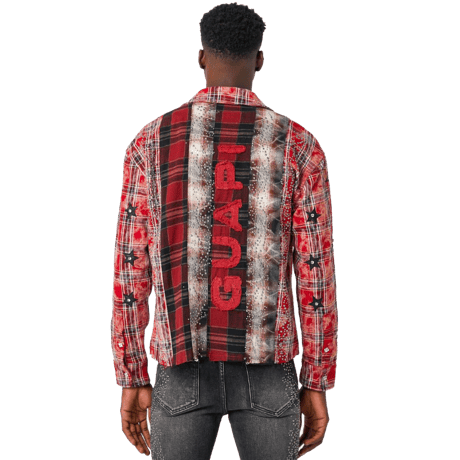 【ラスト1点】GUAPI / Blood Red Patch Flannel
