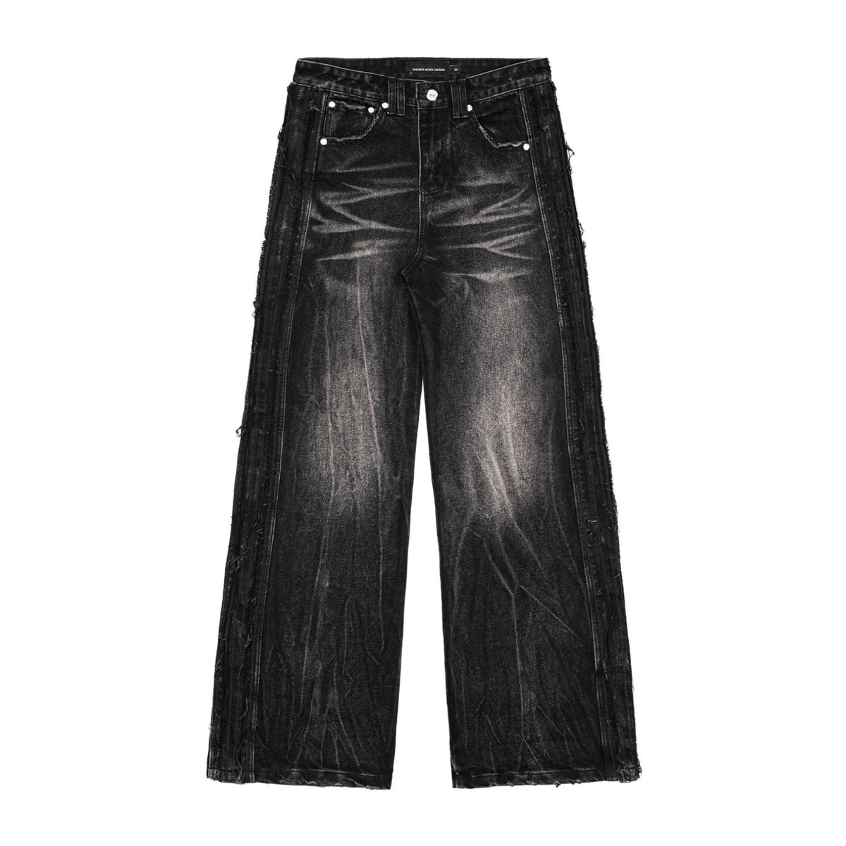 【美品】HLVTC SCAR ブラックデニム S ワイドストレート RACER WORLD WIDE / SCAR JEANS | PLUG