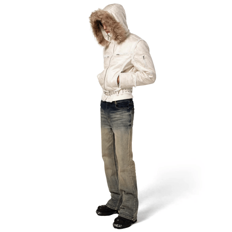 RACER WORLD WIDE / SHEEPSKIN JACKET / WHITE | PLUG