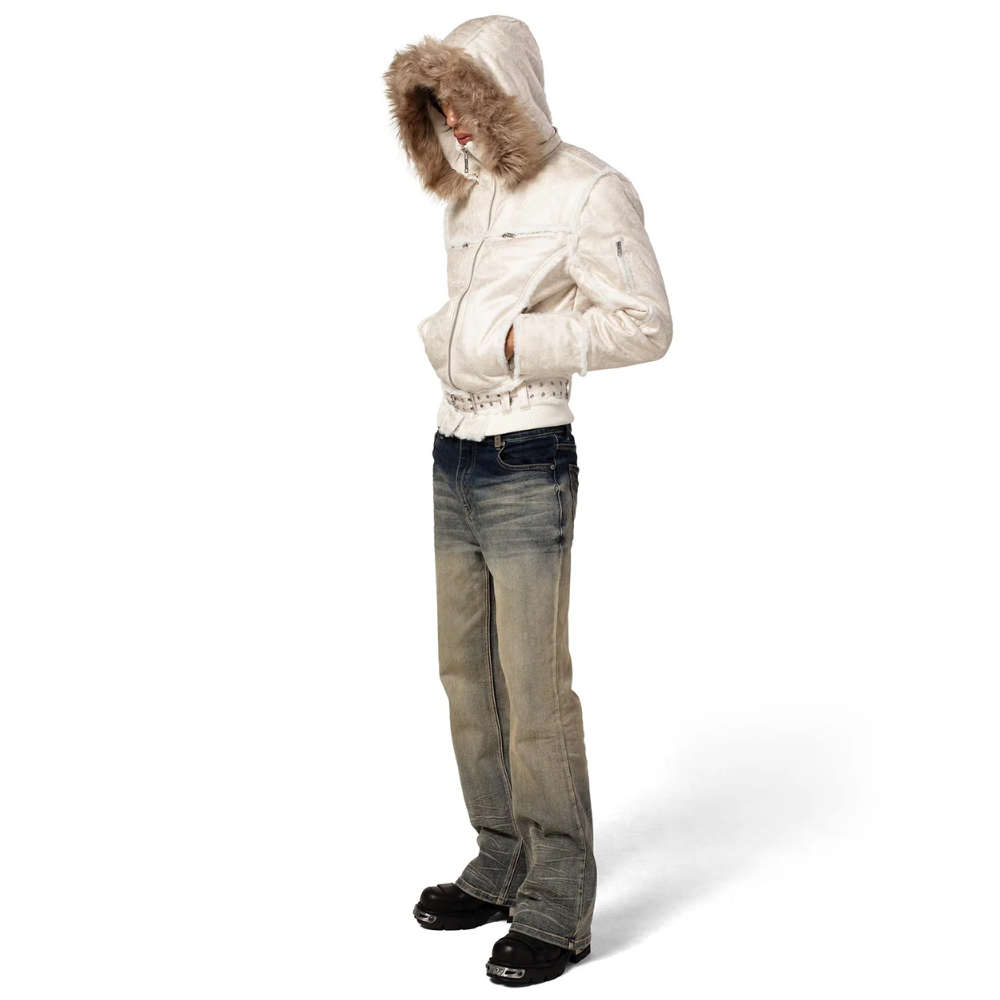 RACER WORLD WIDE / SHEEPSKIN JACKET / WHITE | PLUG
