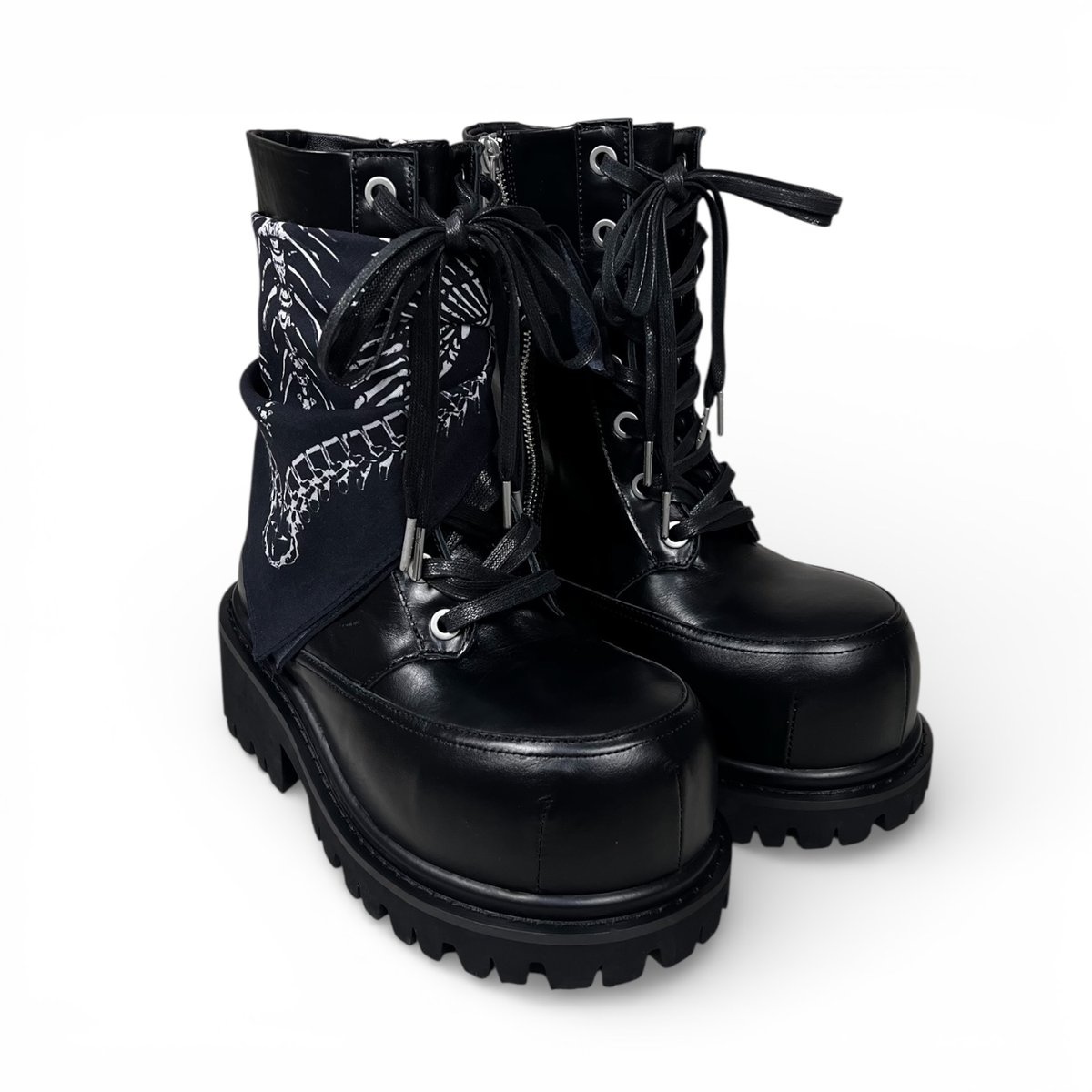 完売品unconsciousキャンバスブーツ破格✨ unconscious / Obsidian Recurve Boots 