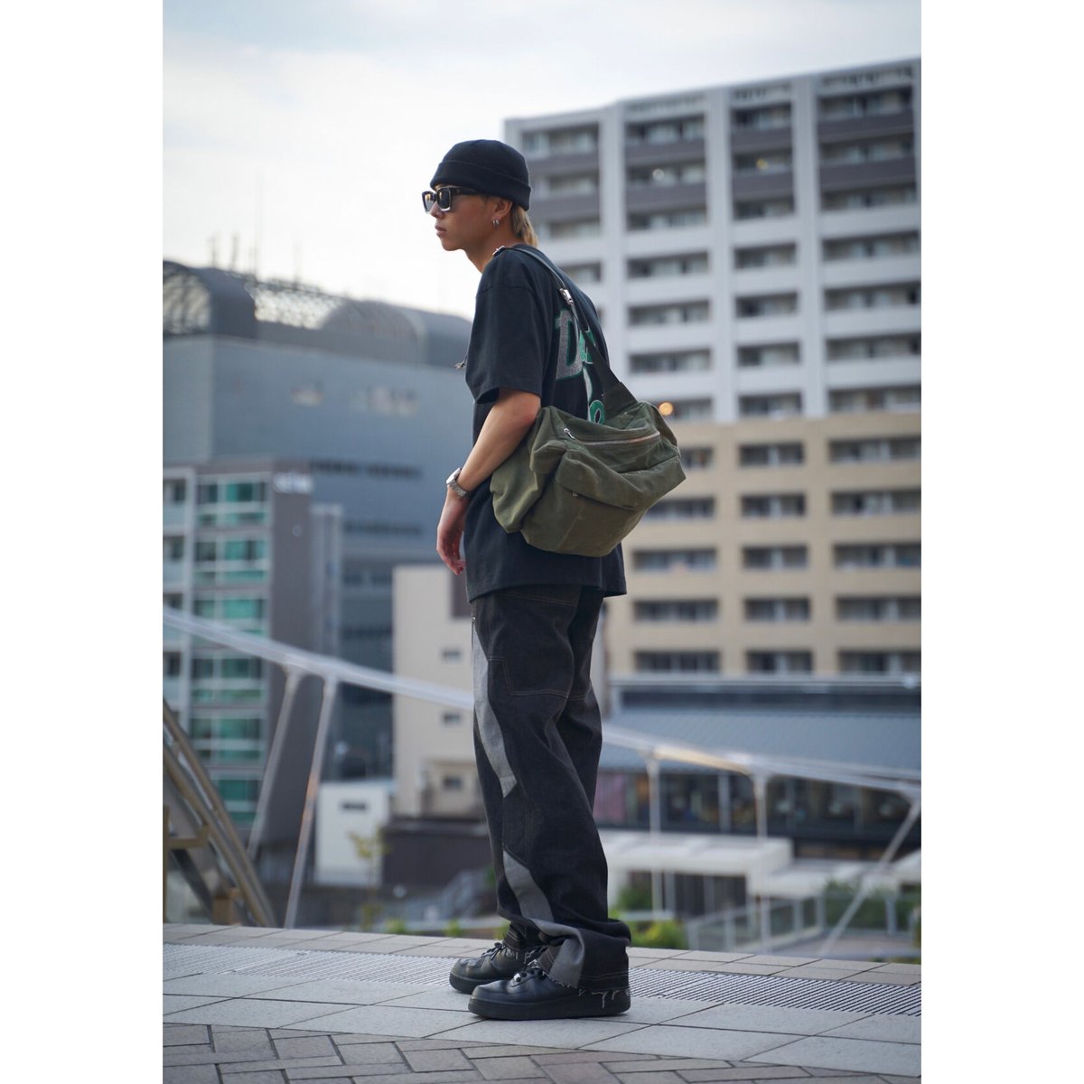 ラスト1点】BRYAN JIMENEZ / PANELED DENIM / SMOKE |