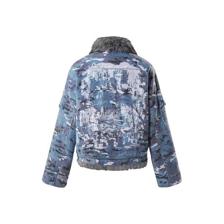 【ラスト1点】THE BOY HAS NO PATIENCE / BLOOD MOON NIGHT BLUE CAMOUFLAGE JACKET