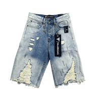 VALABASAS / FUSE DENIM SHORTS / Light Blue Wash