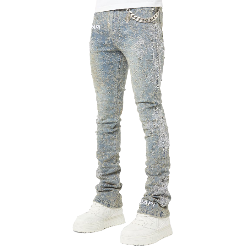 GUAPI / VINTAGE BLUE DISTRESSED CROSS DENIM | PLUG