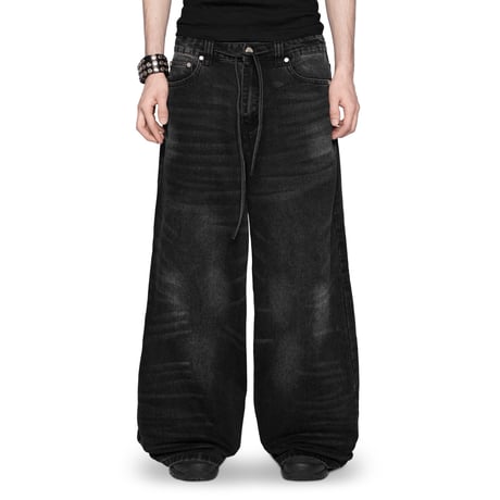 RACER WORLD WIDE / SUPER WIDE JEANS / BLACK