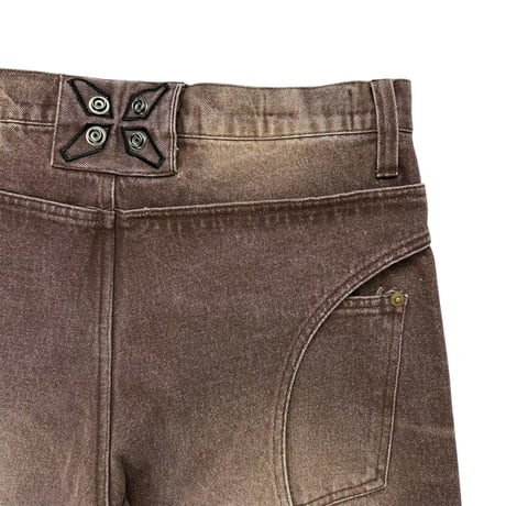 FULL OF SSUN / CIRCLE DENIM CARGO PANTS / BROWN