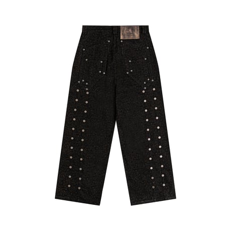 Thought We Friends / Lucius Distressed Baggy Denims with Embroidery & Studs / MULTI