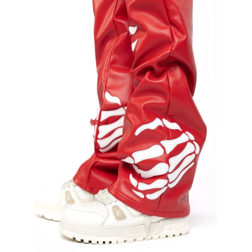 GUAPI / BLOOD RED HELL DRAGGER LEATHER PANT | PLUG