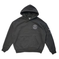 MYTHCHIEVOUS / EMBROIDERY PATCH HOODIE / DARK GRAY