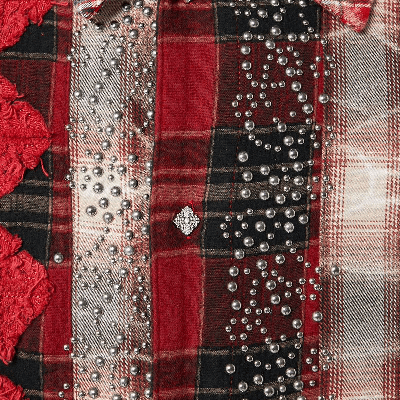 ラスト1点】GUAPI / Blood Red Patch Flannel | PLUG