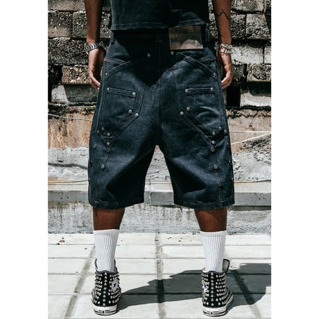 Thought We Friends / Rexel Double Knee Work Jorts / BLUE